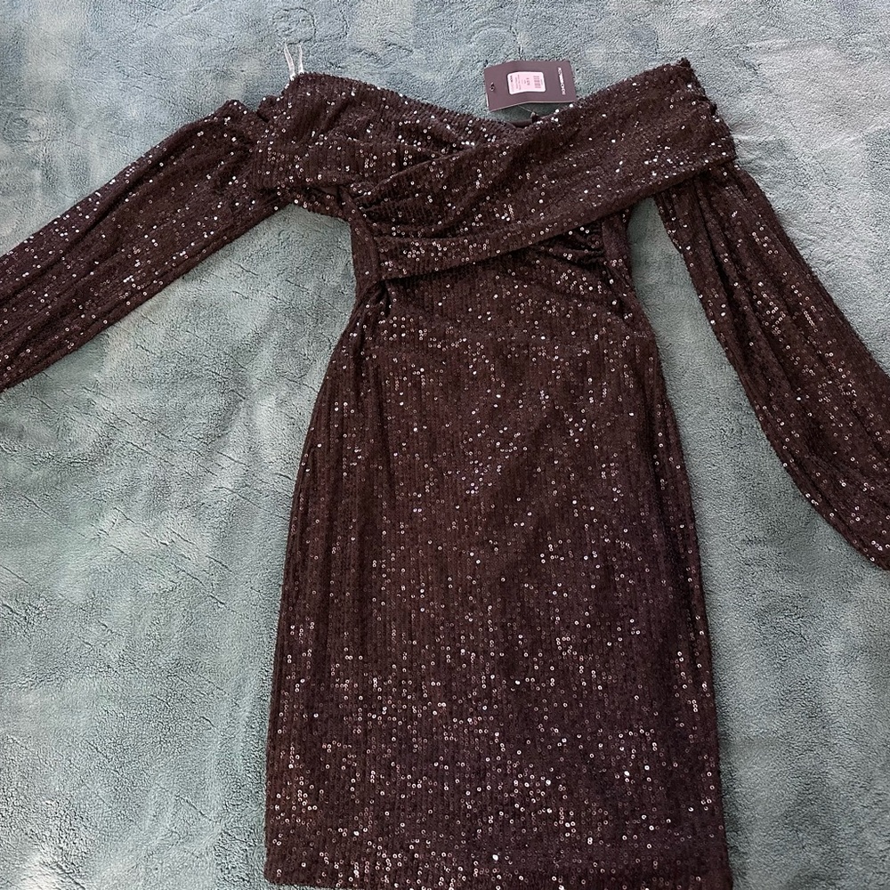Night sequins dress sexy long sleeve